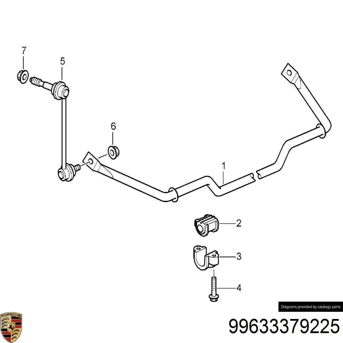 Втулка стабілізатора заднього Porsche 99633379225 ціна, від 17.79 USD