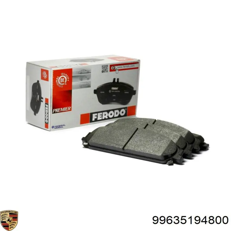 Купити 99735194802 Porsche Колодки гальмівні передні, дискові