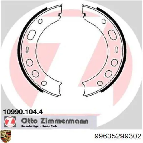 Колодки ручника / стоянкового гальма Porsche 99635299302 ціна, від 41.96 USD