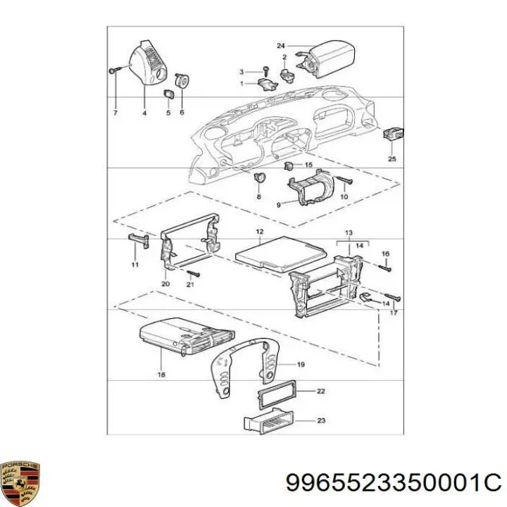 Купити 9965523350001C Porsche Попільничка центральної консолі