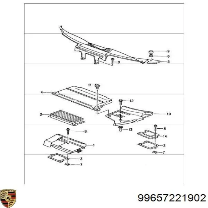 Фільтр салону 99657221902 Porsche