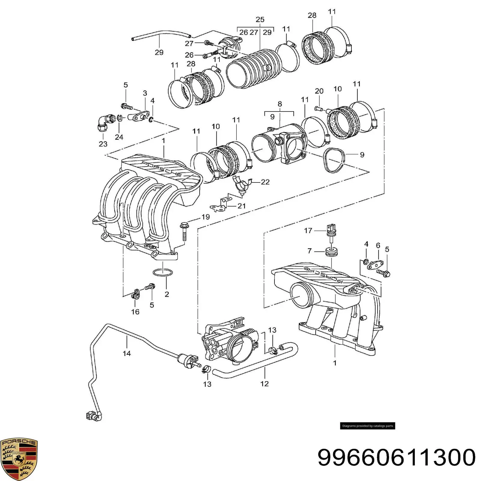 Датчик температури повітряної суміші 99660611300 Porsche