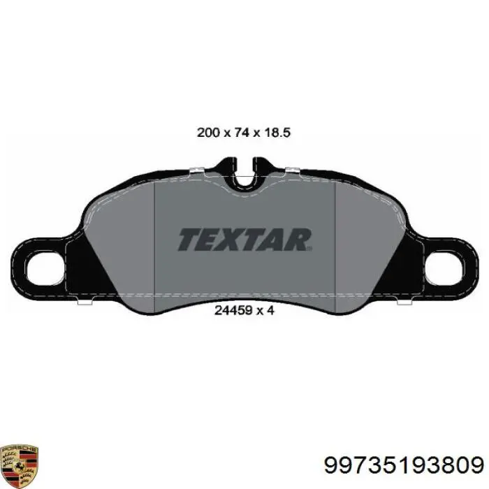 Гальмівні колодки Porsche 99735193809 ціна, від 110.82 USD