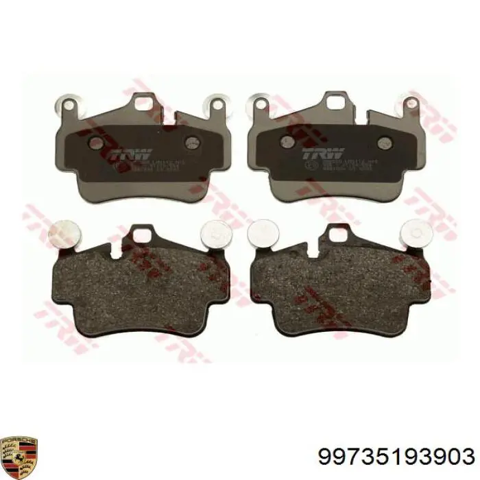 Гальмівні колодки Porsche 99735193903 ціна, від 88.60 USD
