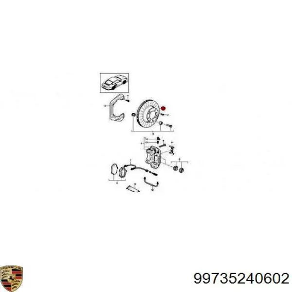 Купити 99735240601 Porsche Диск заднього гальма