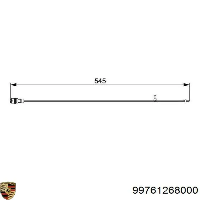 Датчик зносу гальмівних колодок, передній 99761268000 Porsche