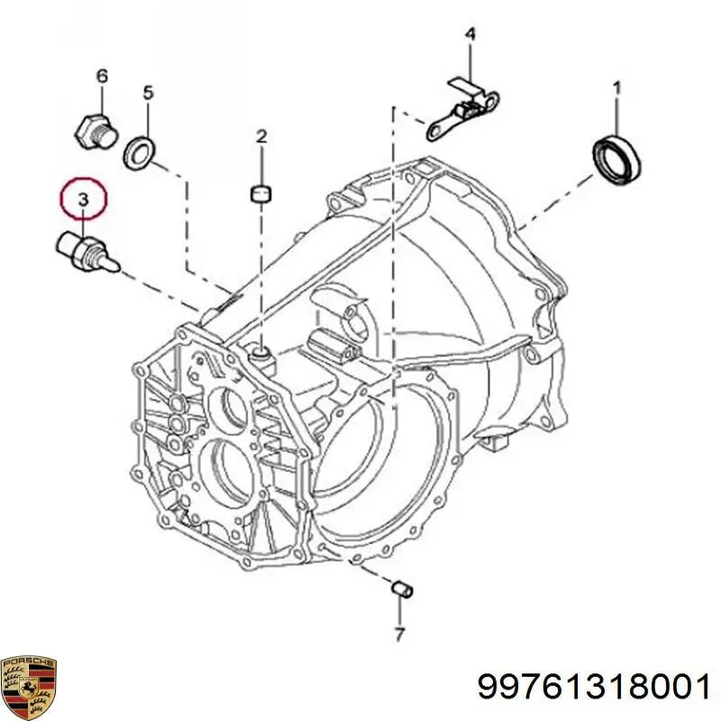 Датчик ліхтарів заднього ходу Porsche 99761318001 ціна, від 8.86 USD