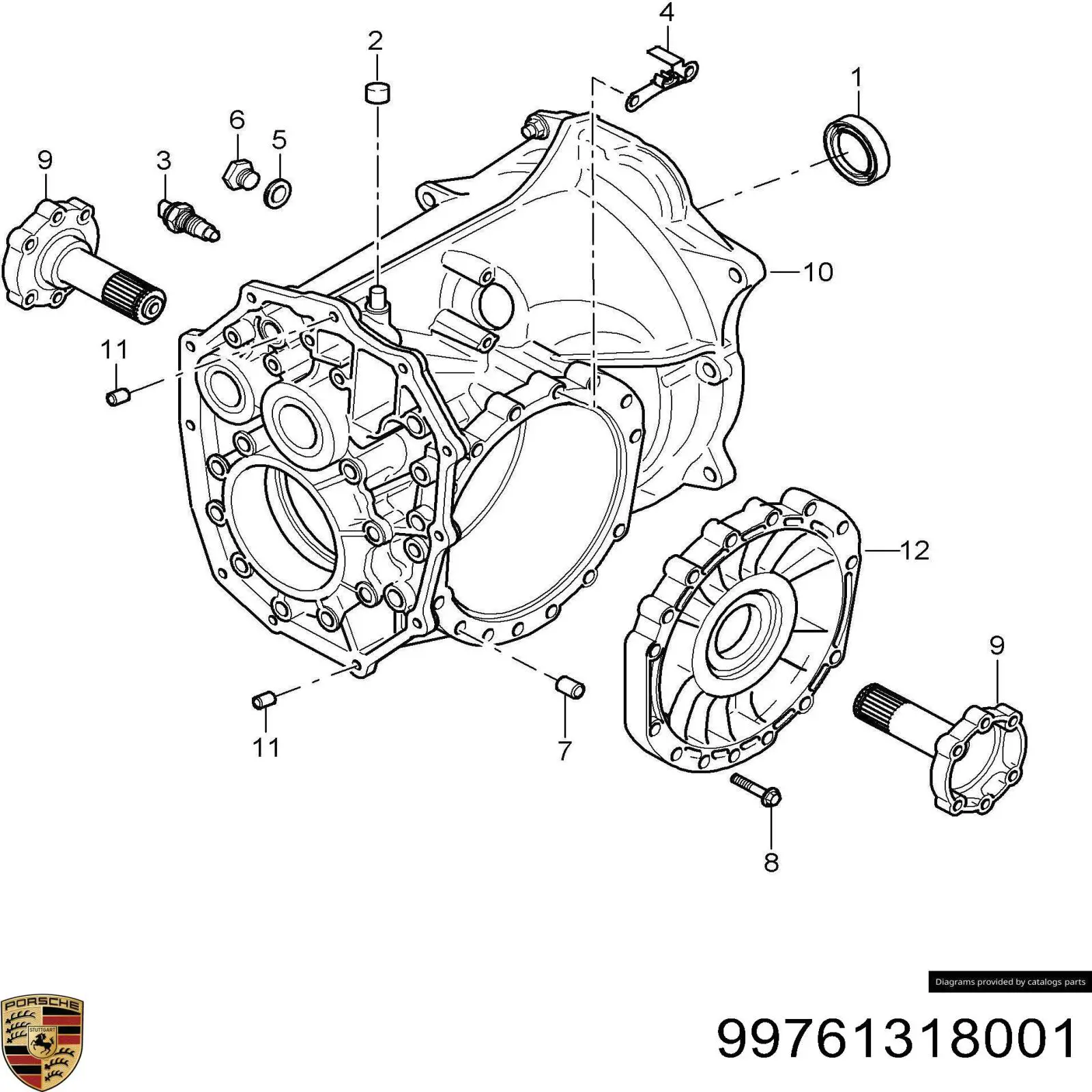 99761318001 Porsche Датчик включення ліхтарів заднього ходу