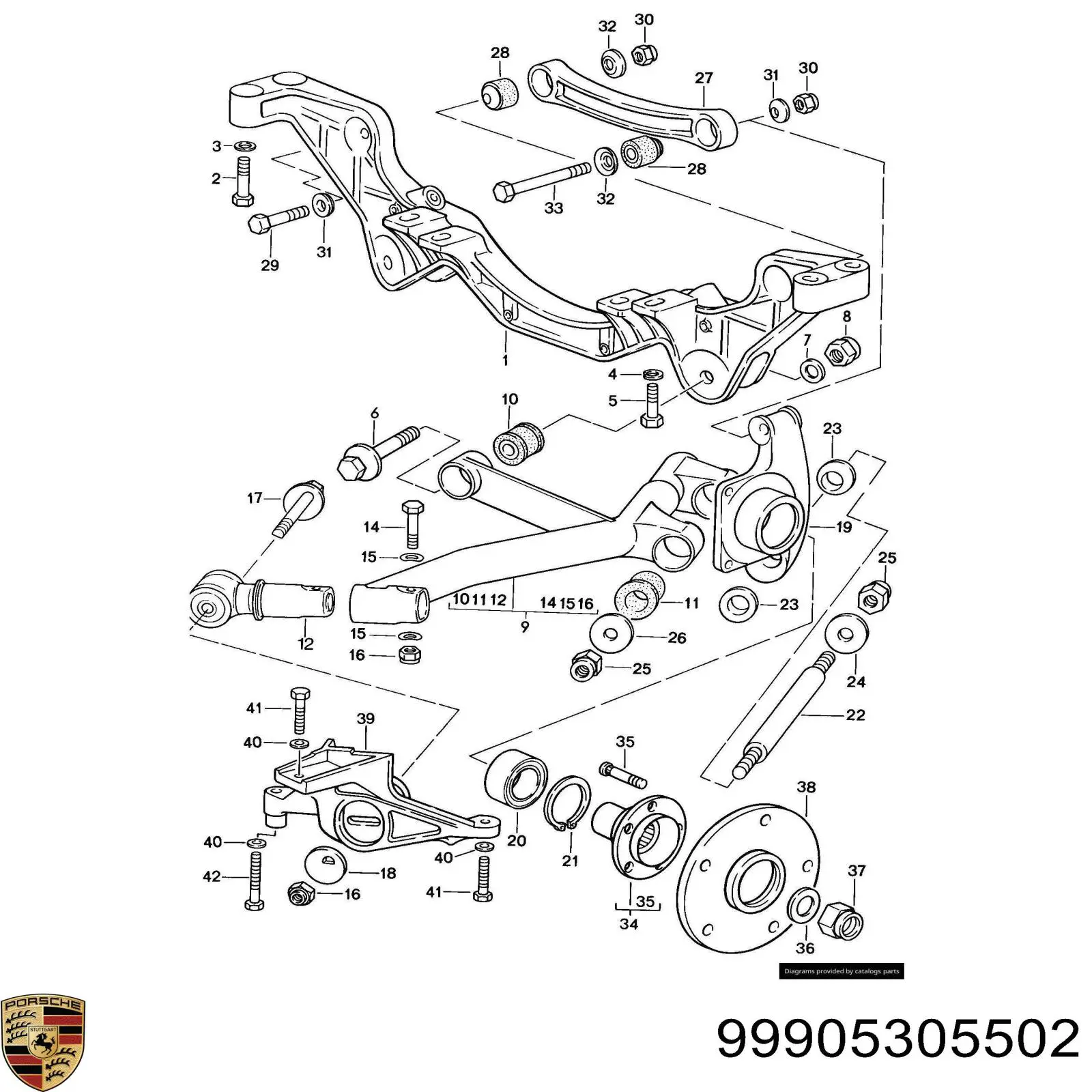 Купити 99905305502 Porsche Підшипник задньої ступиці