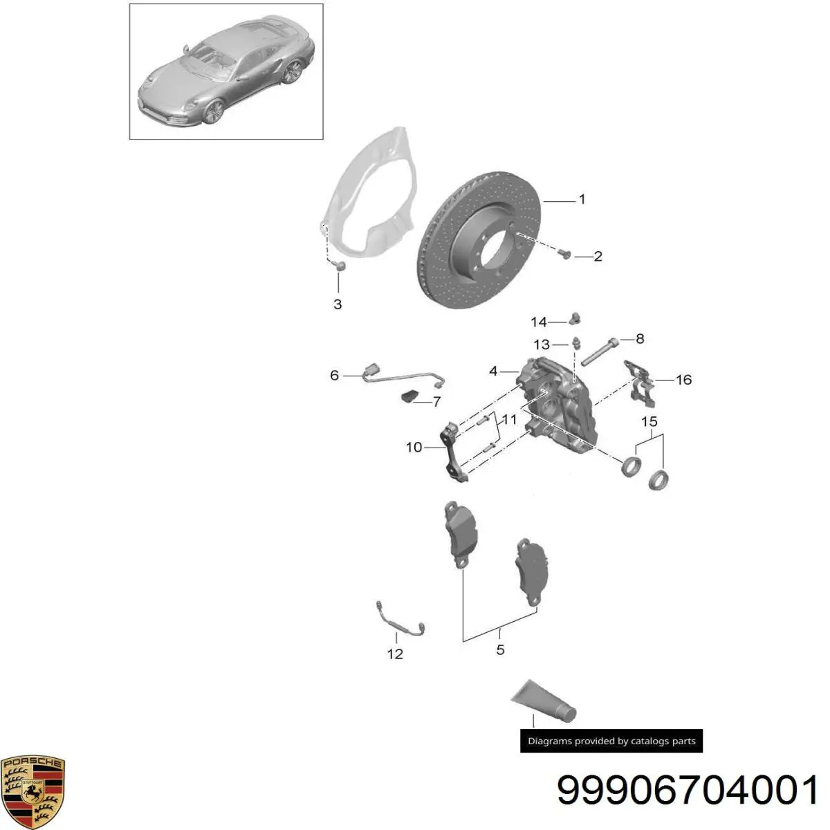 Купити 99906704001 Porsche 
