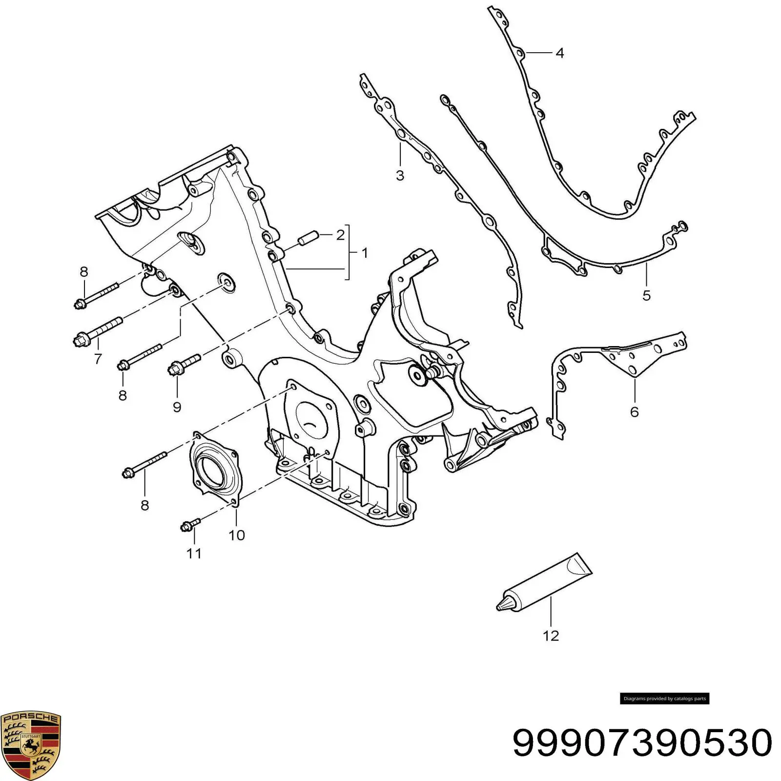 99907390530 Porsche Болт кронштейна подушки двигуна