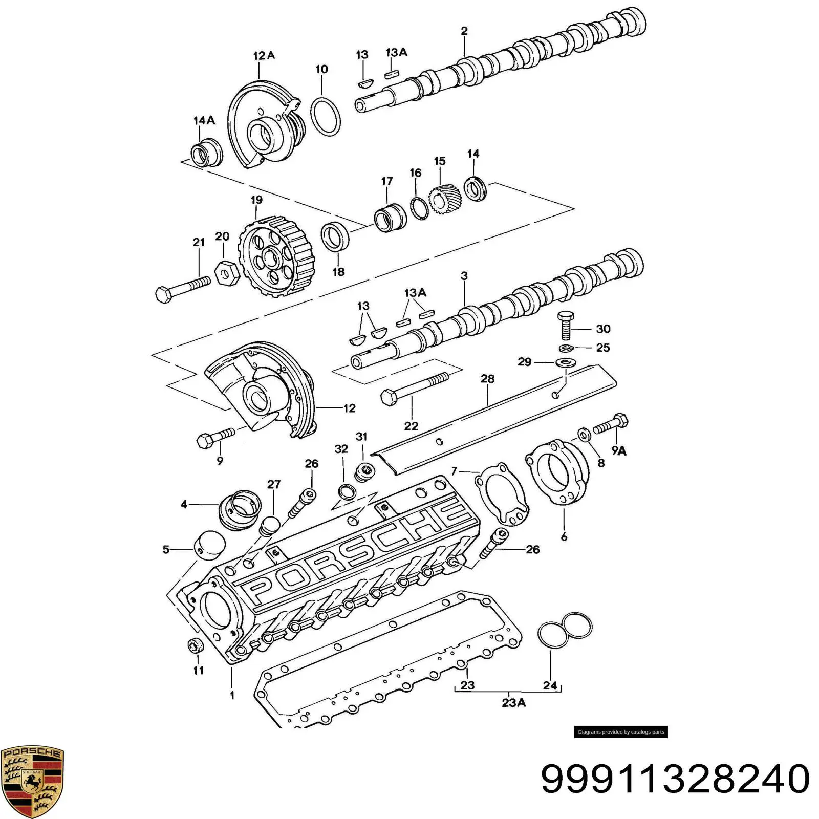 99911328240 Porsche сальник двигуна, распредвала