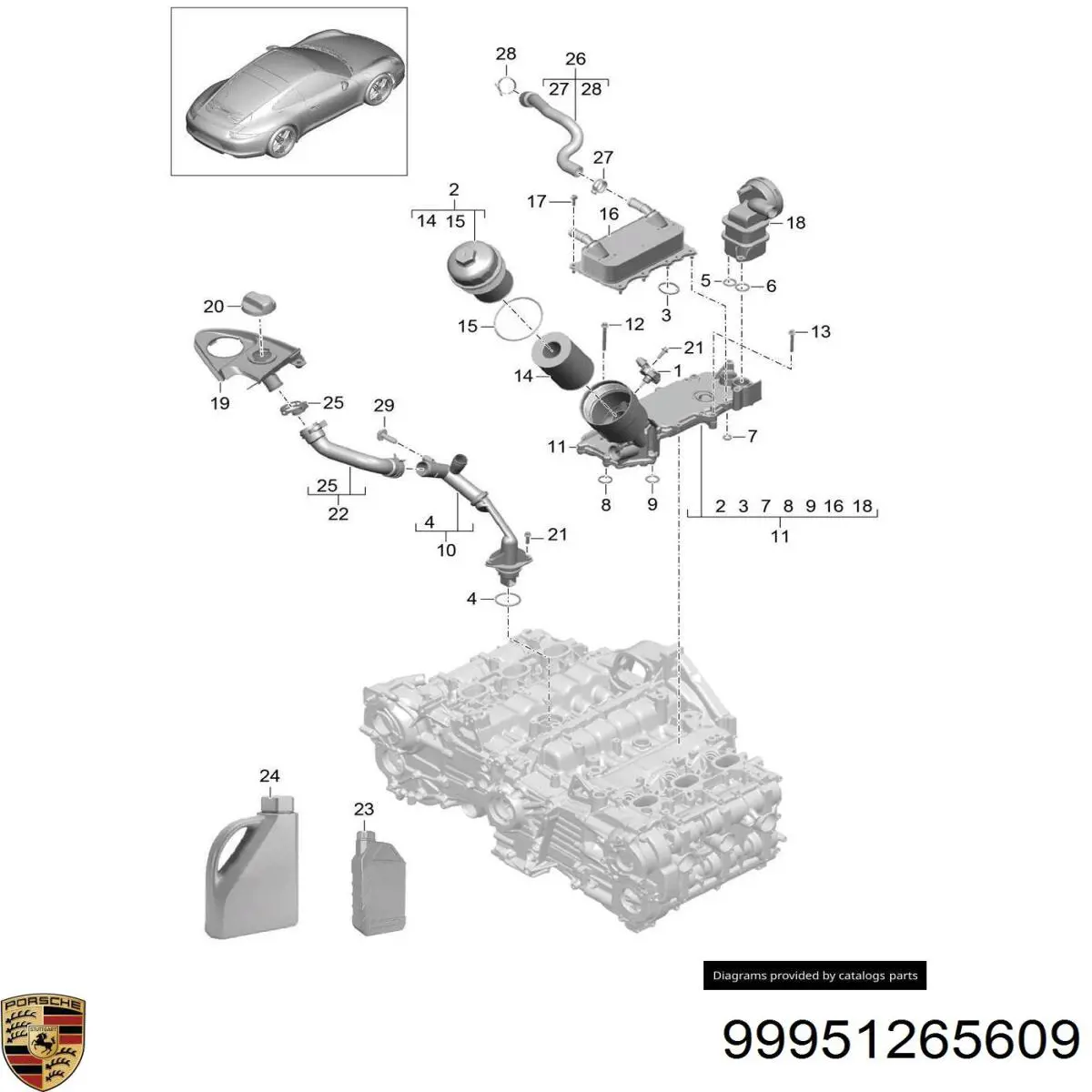 Porsche 99951265609 ціна, від 2.37 USD