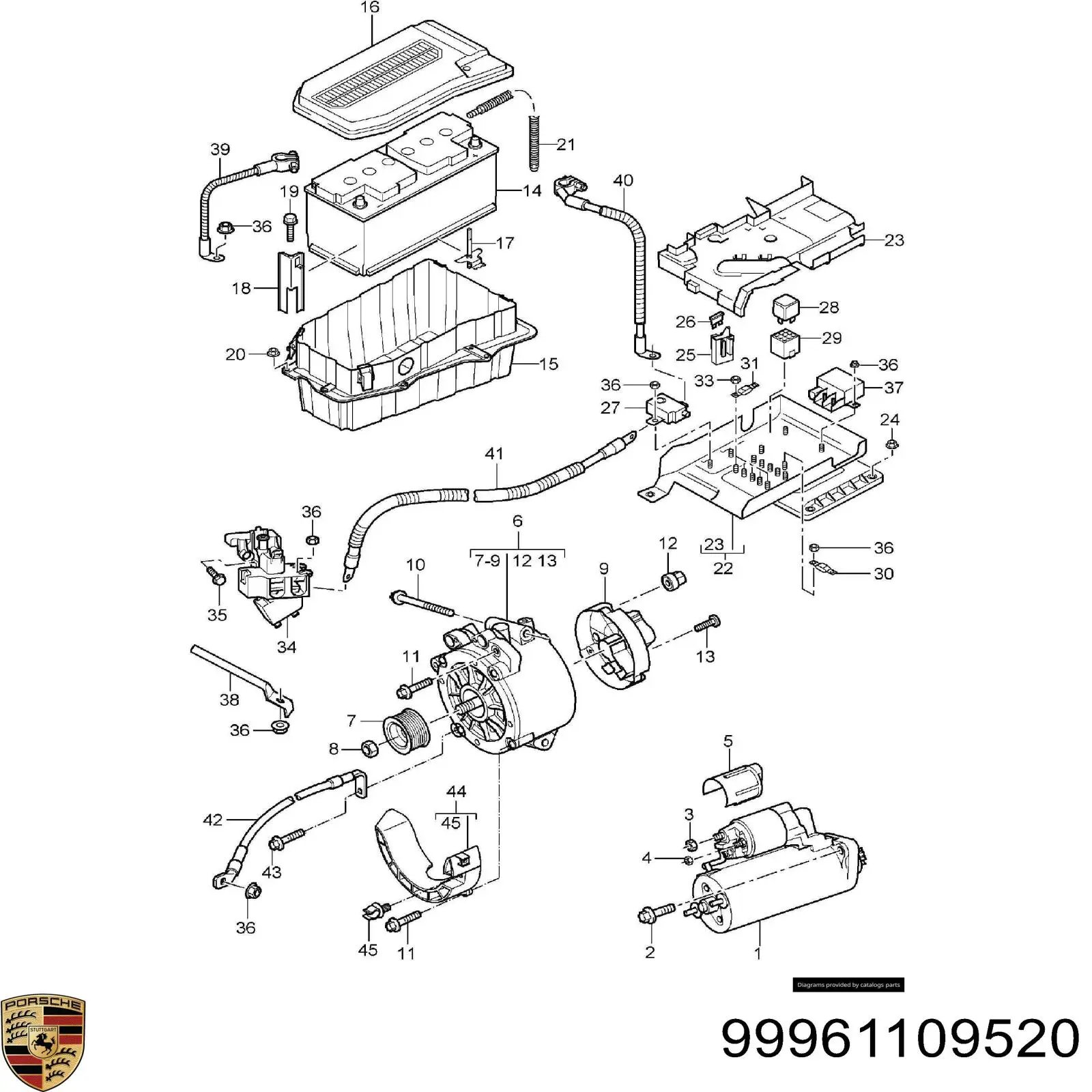 Купити 99961109520 Porsche Автомобільна батарея