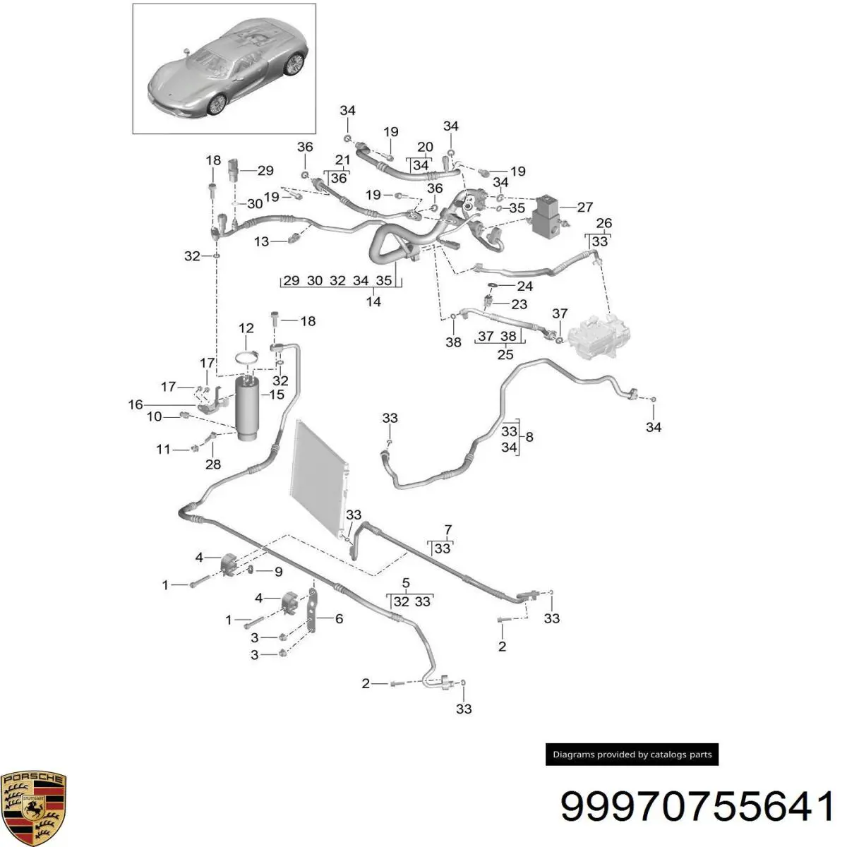  Porsche 99970755641 ціна, від 4.34 USD