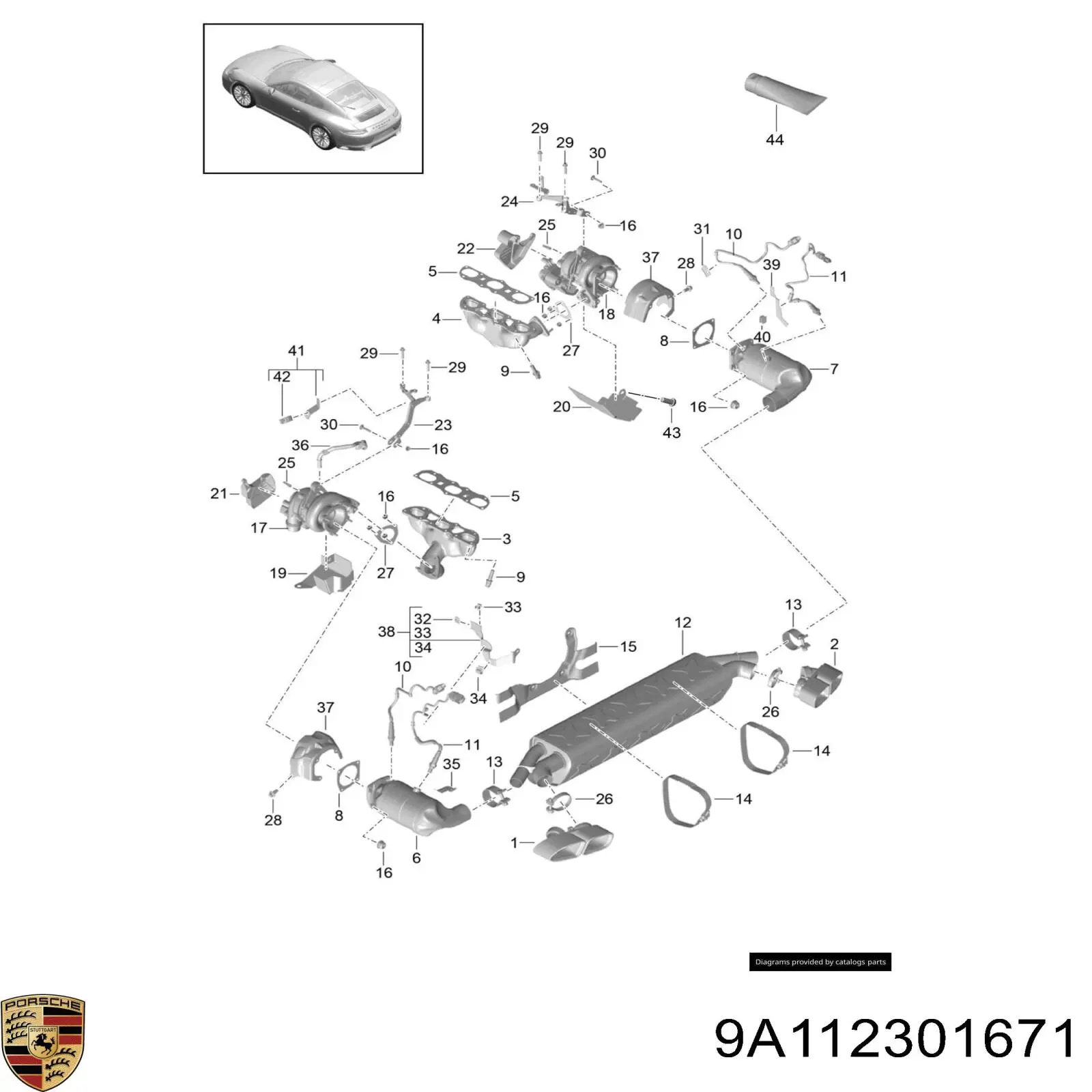 9A112301671 Porsche 