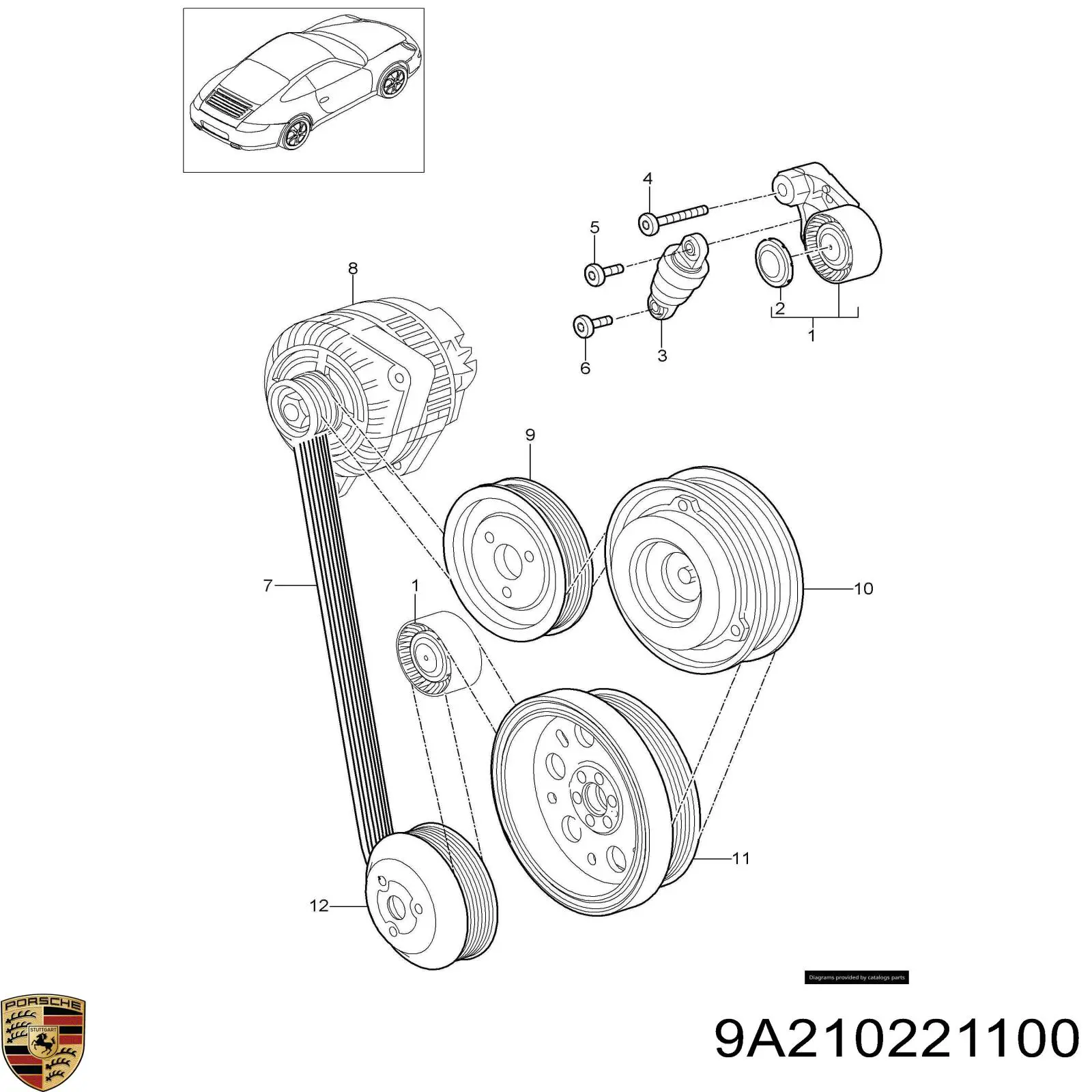  Porsche 9A210221100 ціна, від 102.62 USD