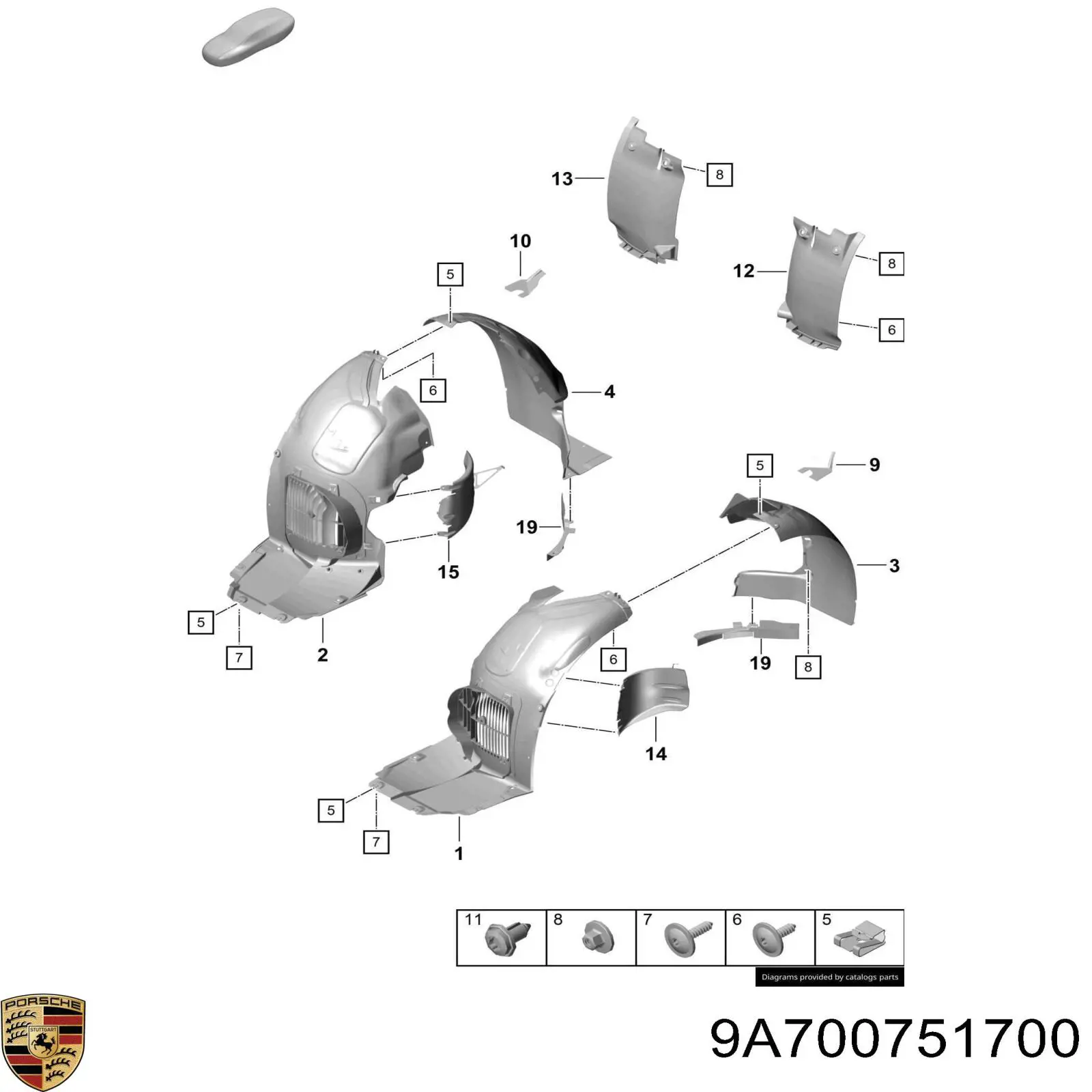  Porsche 9A700751700 ціна, від 1.41 USD