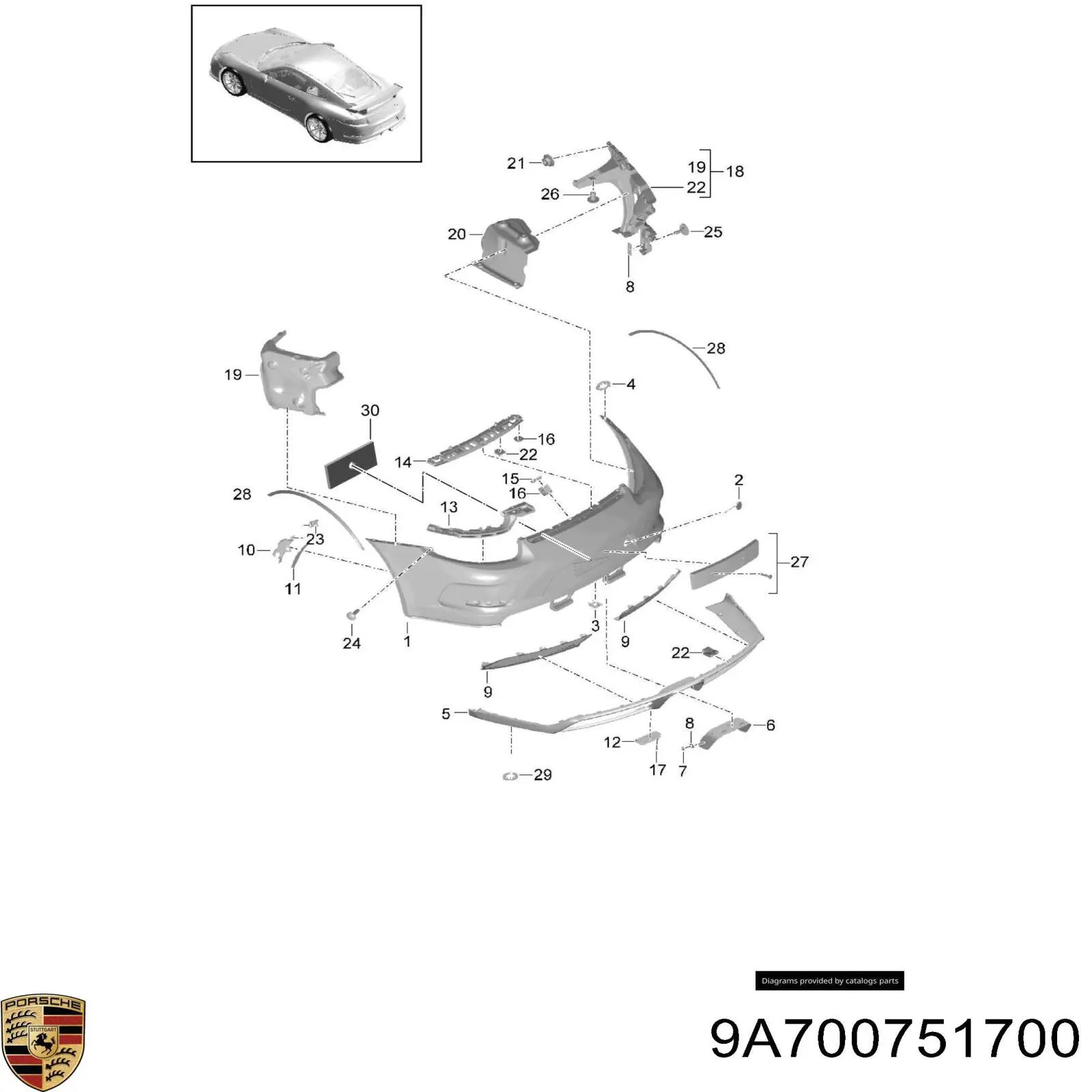 Купити 9A700751700 Porsche 