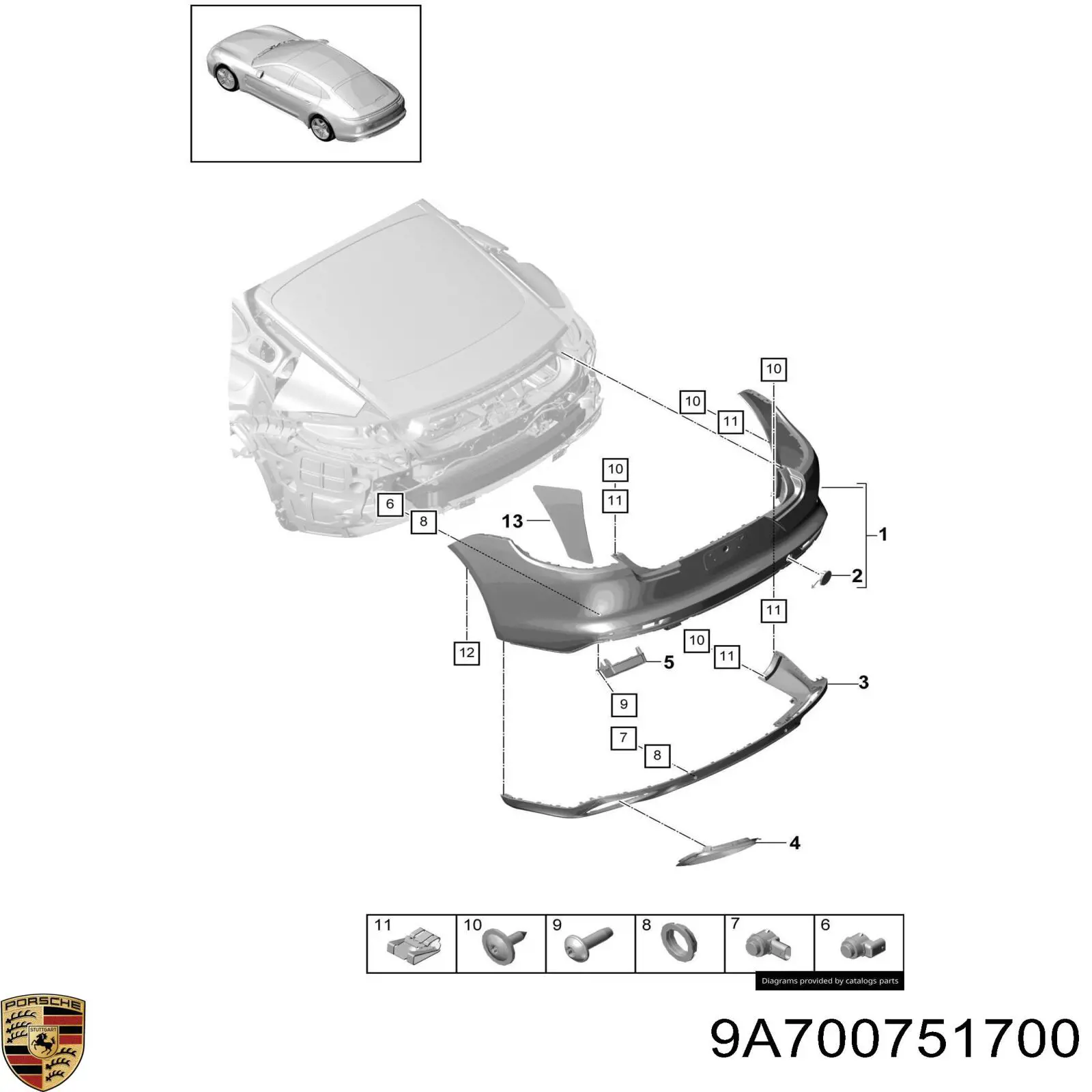  9A700751700 Porsche