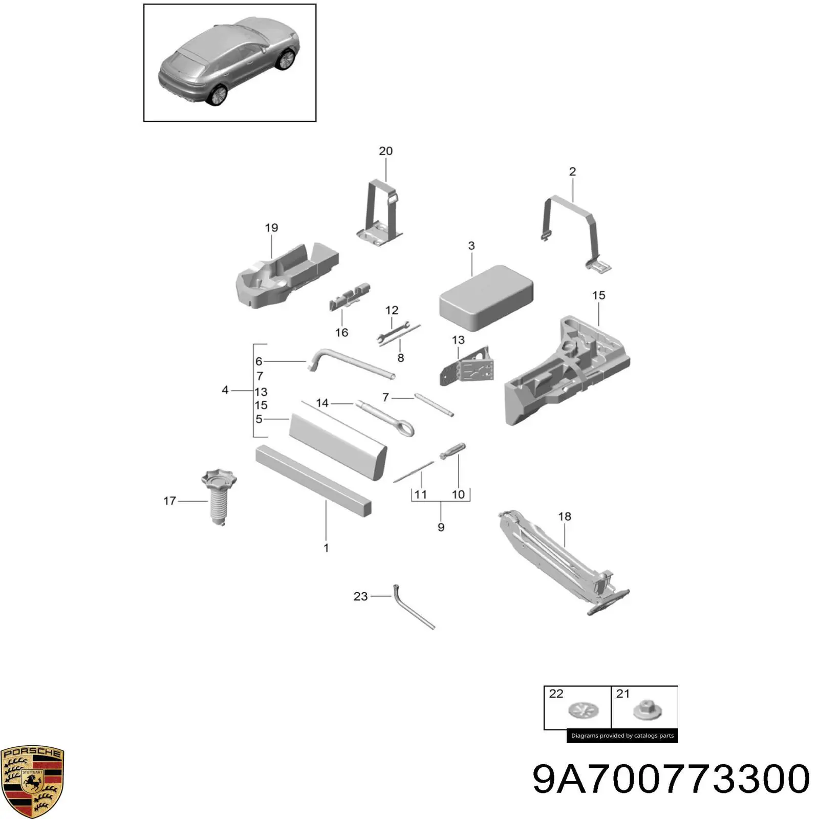 9A700773300 Porsche 
