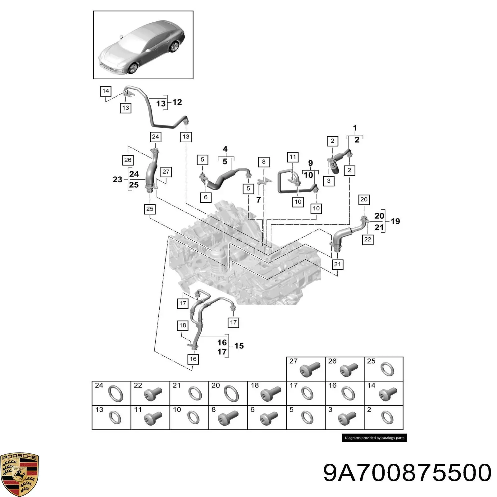 9A700875500 Porsche 