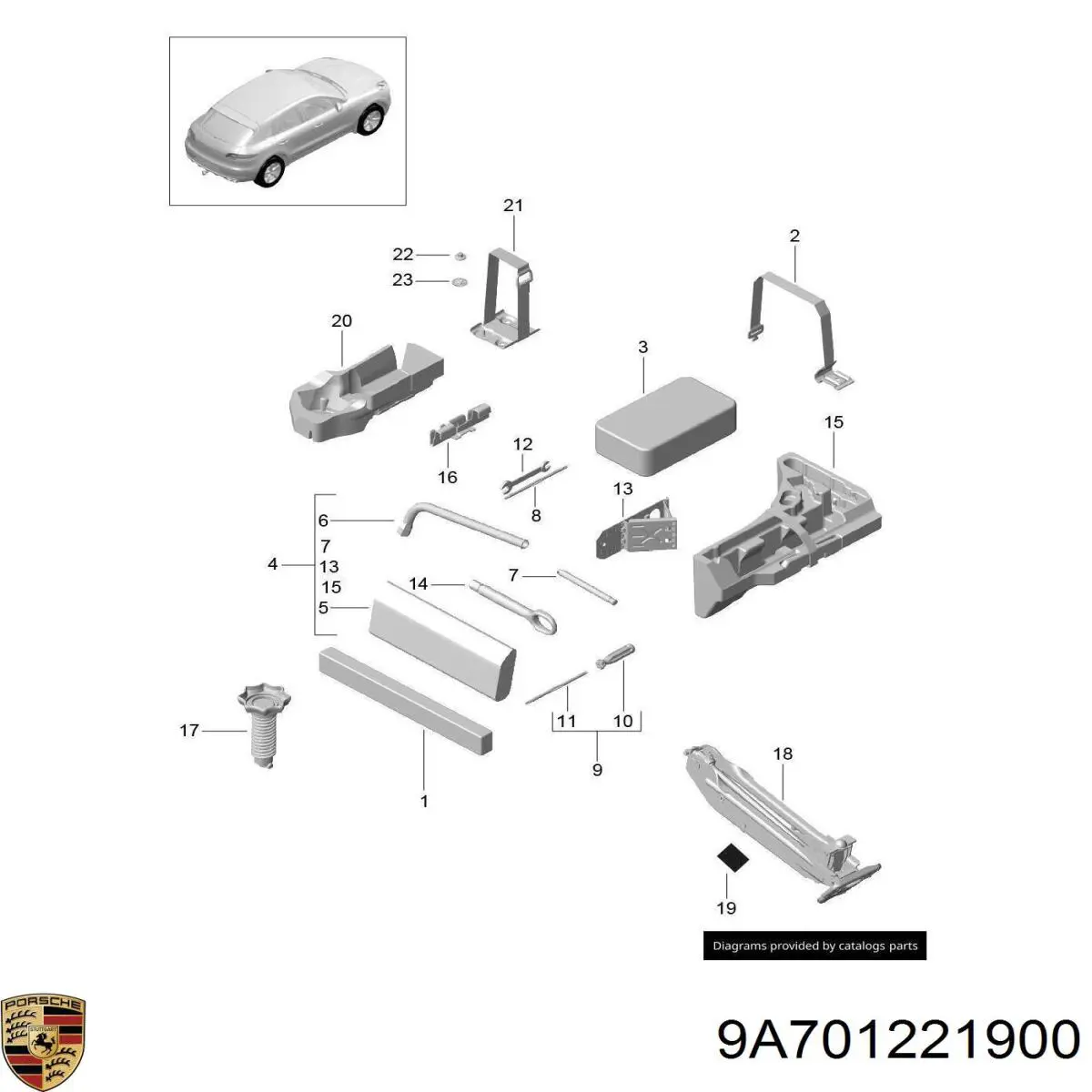 9A701221900 Porsche 