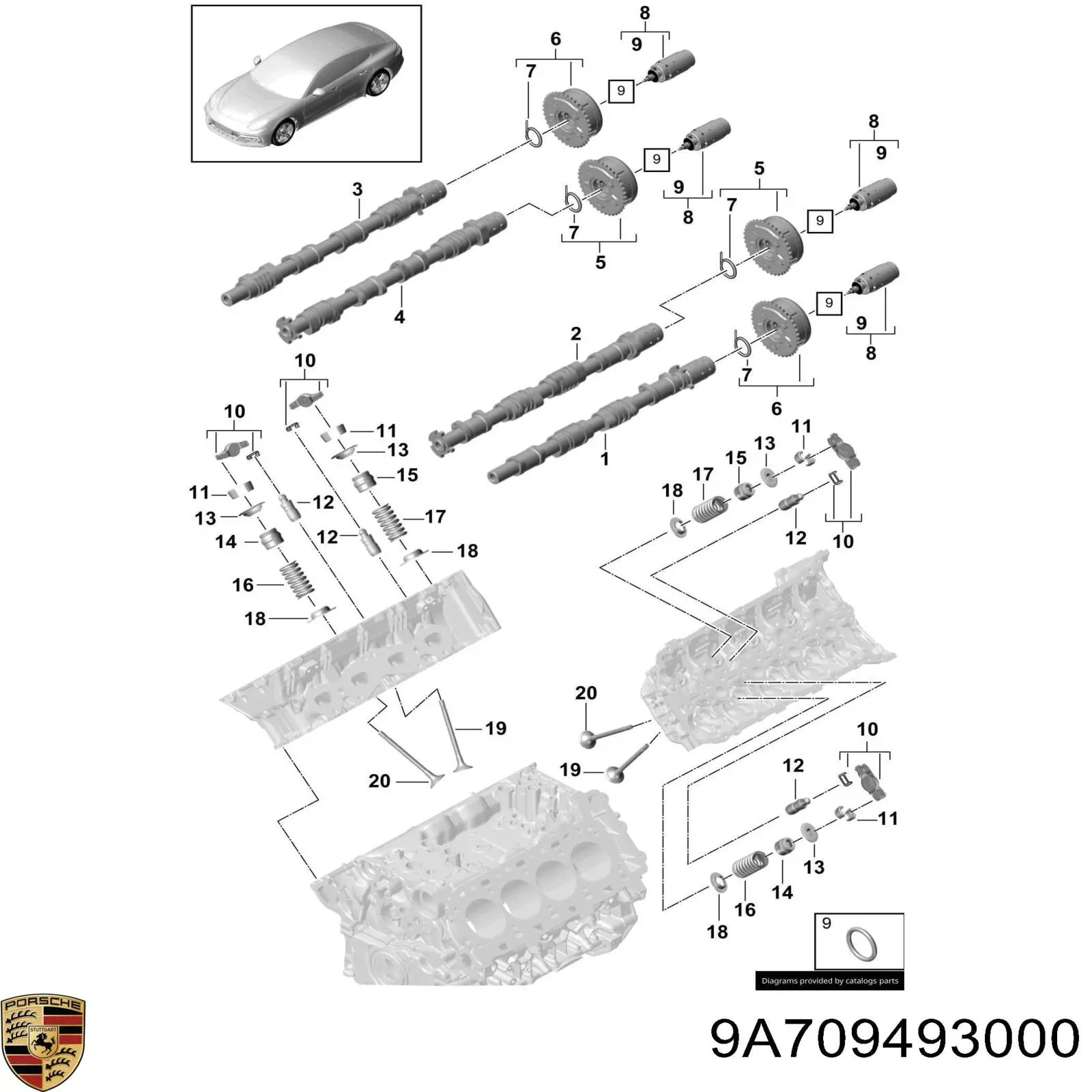  Porsche 9A709493000 ціна, від 65.52 USD