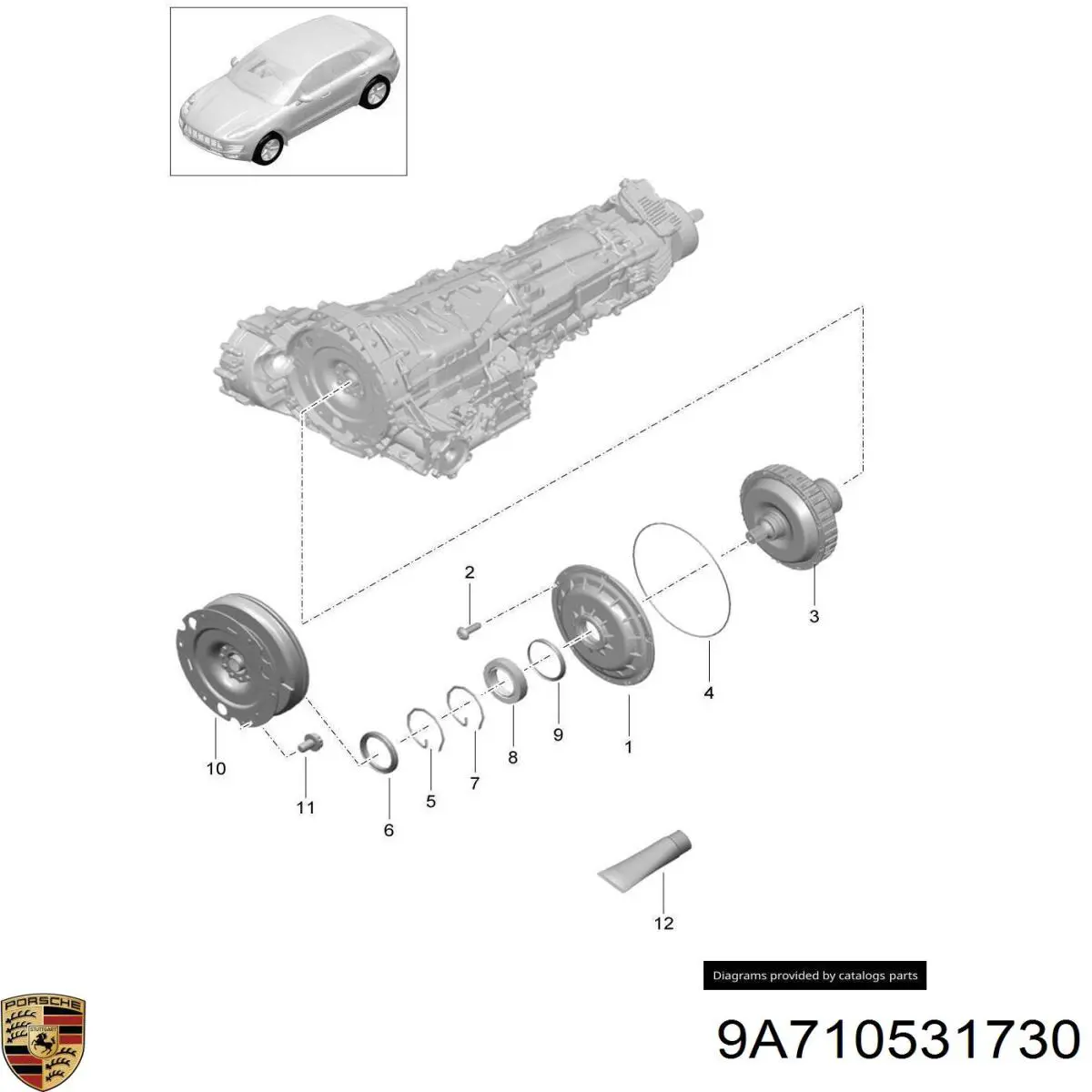  Porsche 9A710531730 ціна, від 2392.36 USD