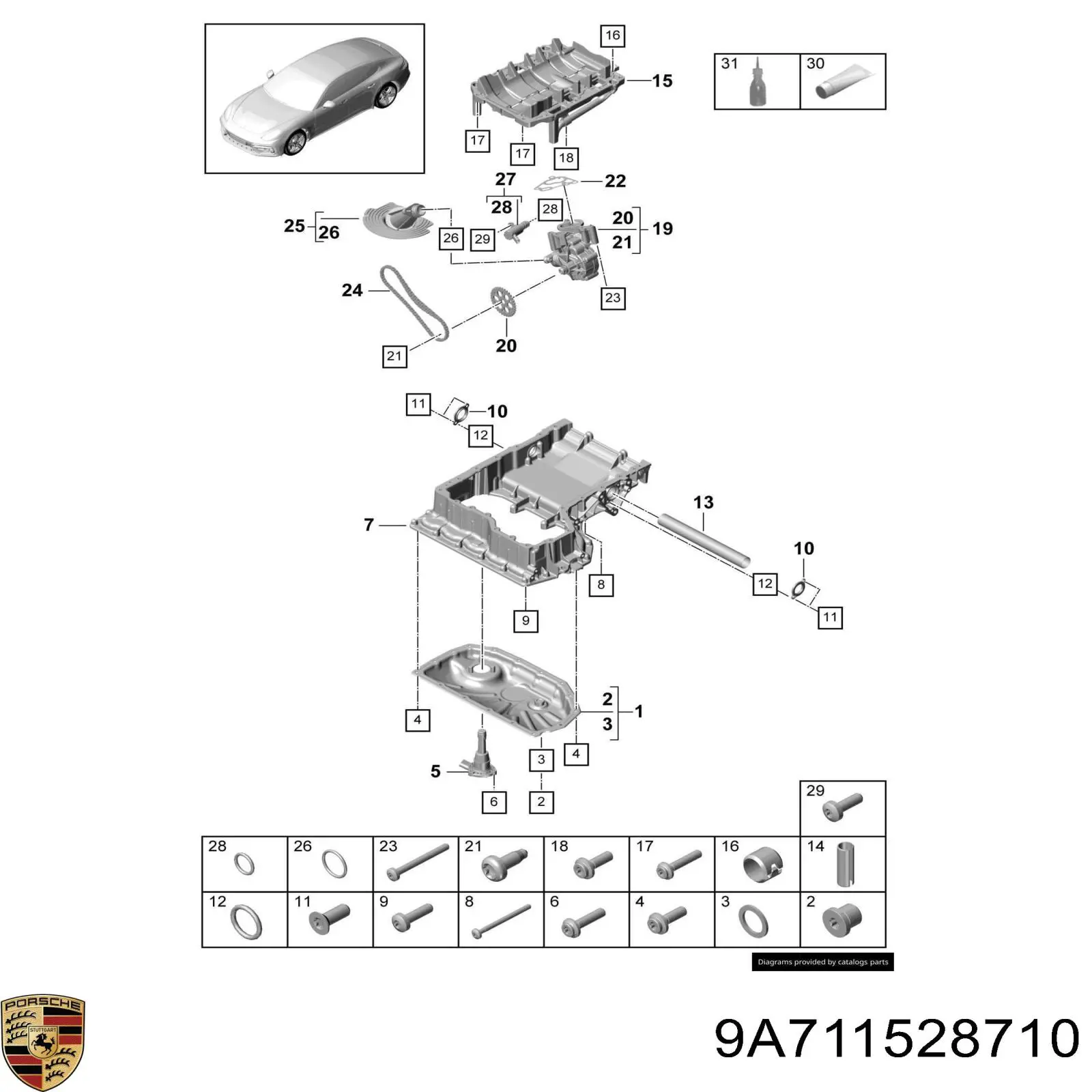 9A711528710 Porsche 