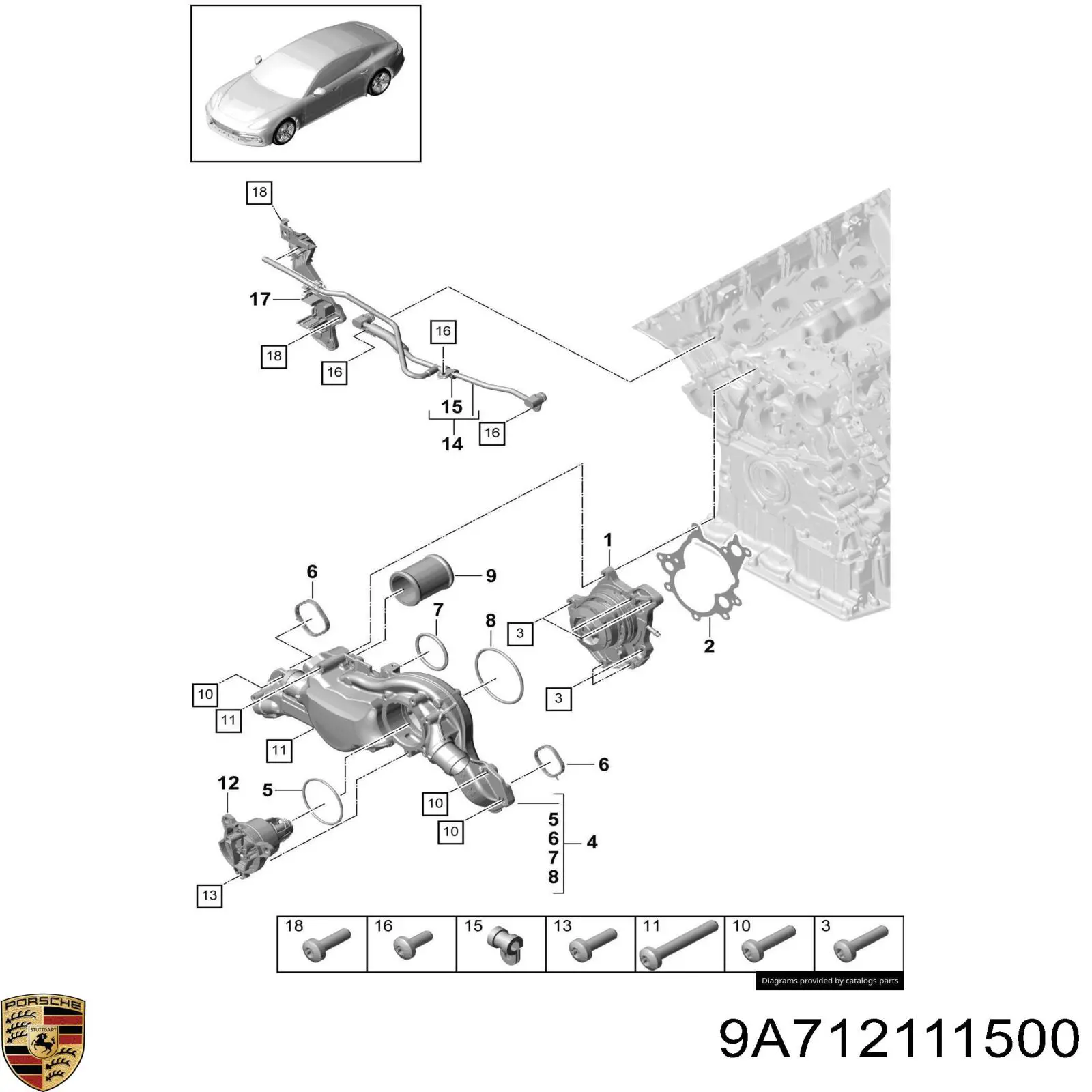  9A712111500 Porsche