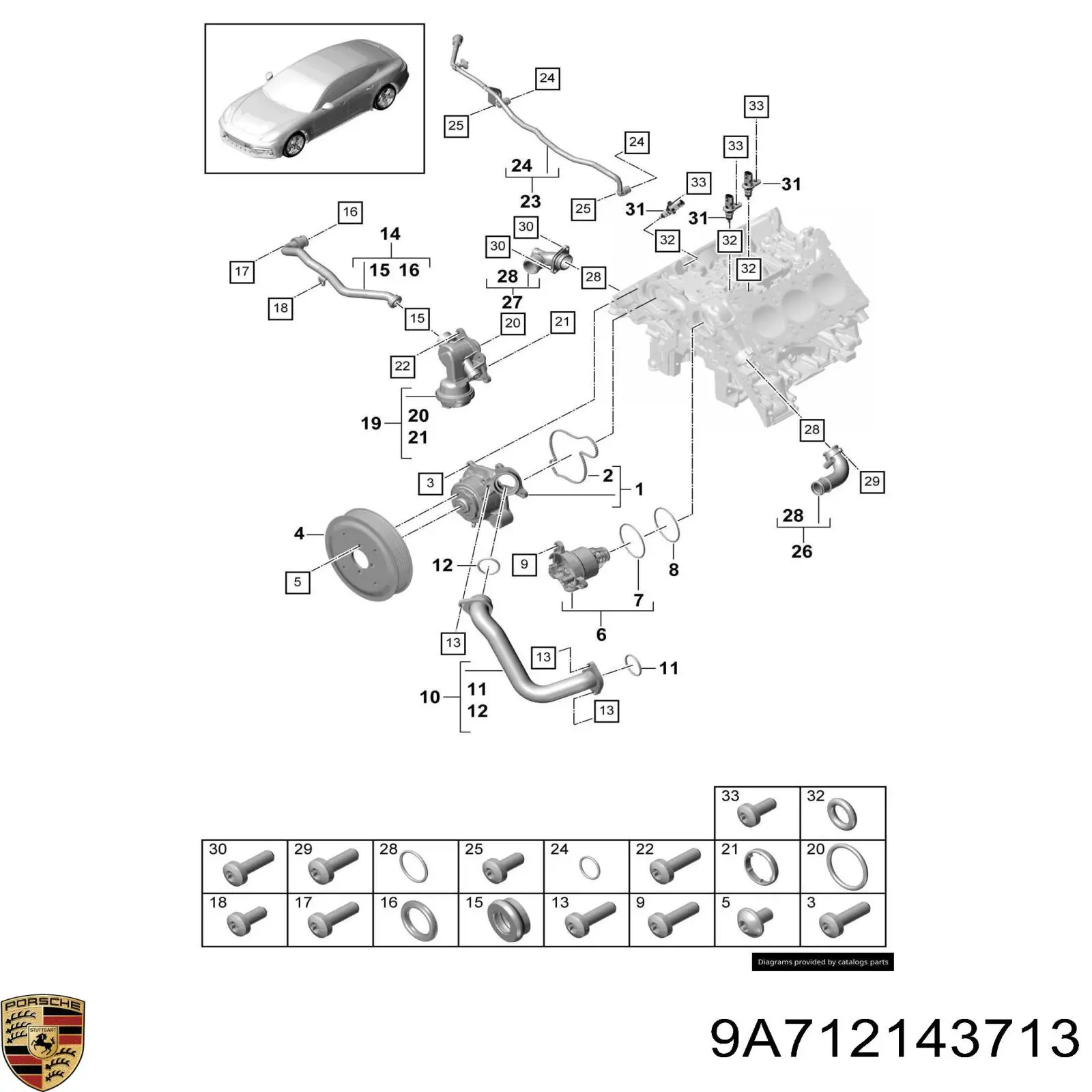  Porsche 9A712143713 ціна, від 21.86 USD
