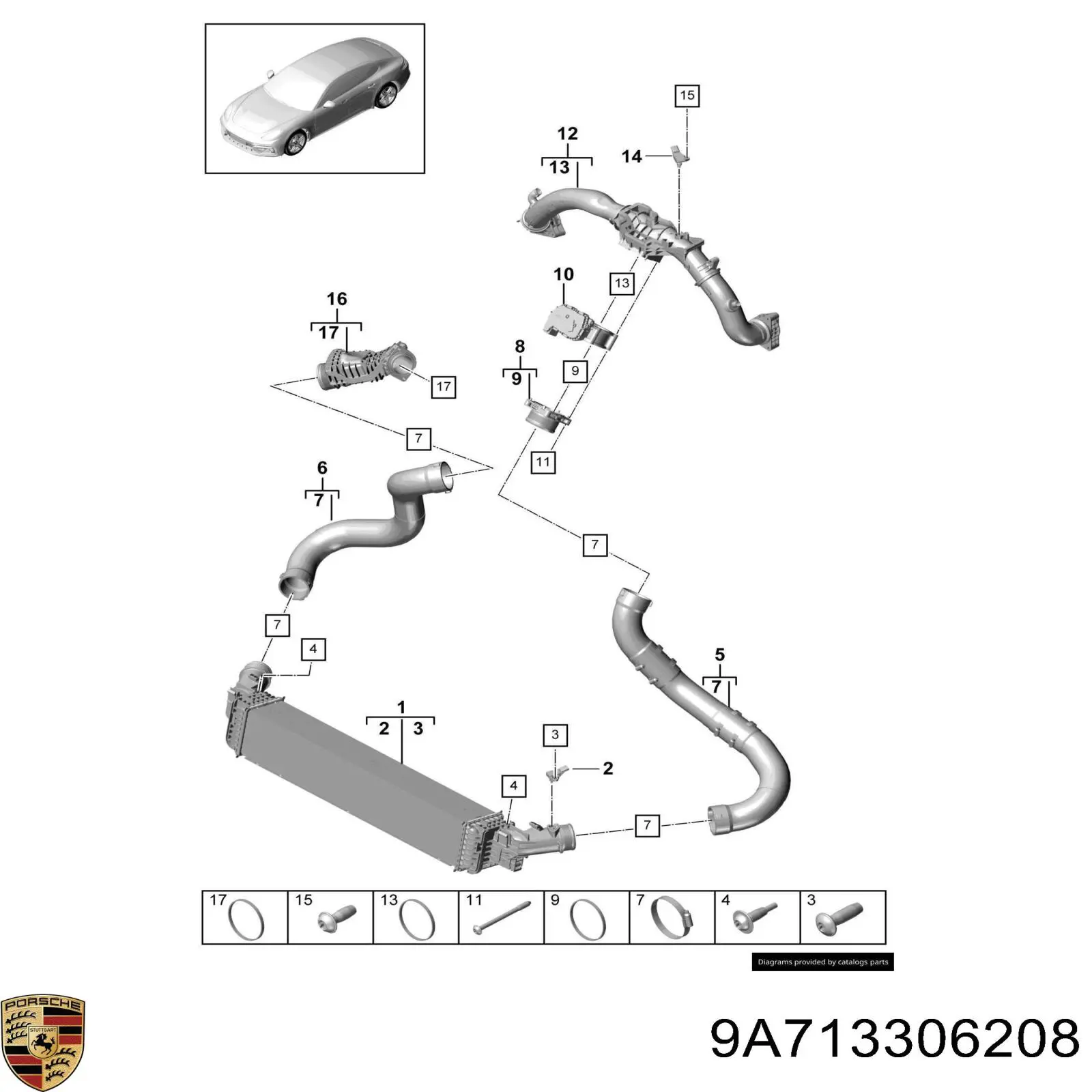  Porsche 9A713306208 ціна, від 203.39 USD