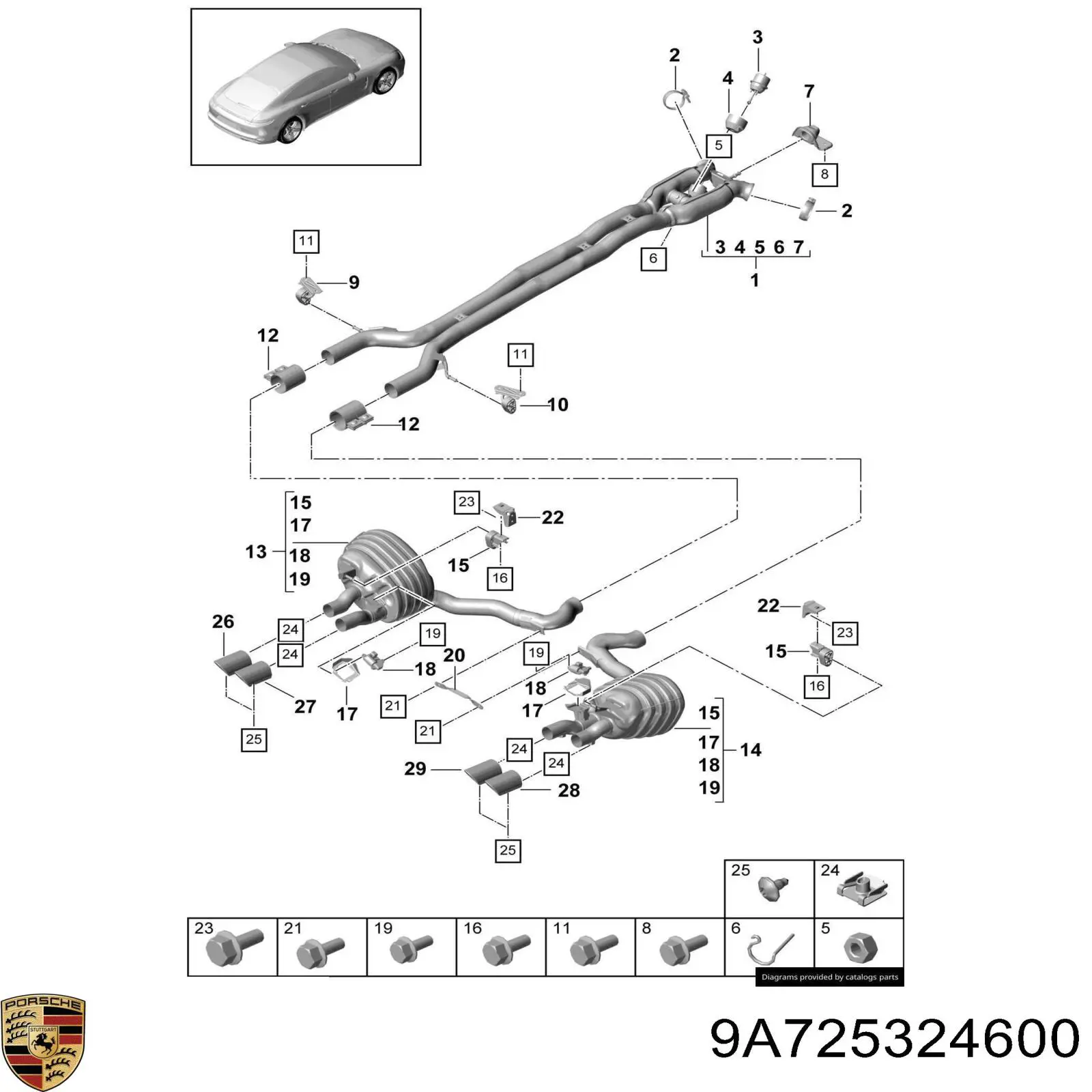 9A725324600 Porsche 