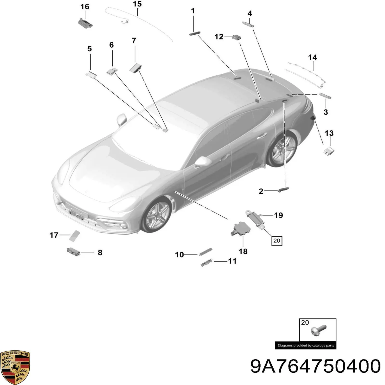 9A764750400 Porsche 