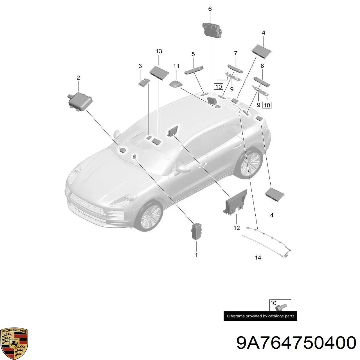 Купити 9A764750400 Porsche 