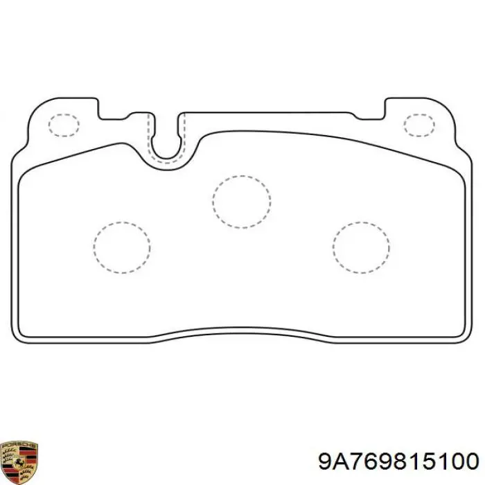 Передні тормозні колодки 9A769815100 Porsche