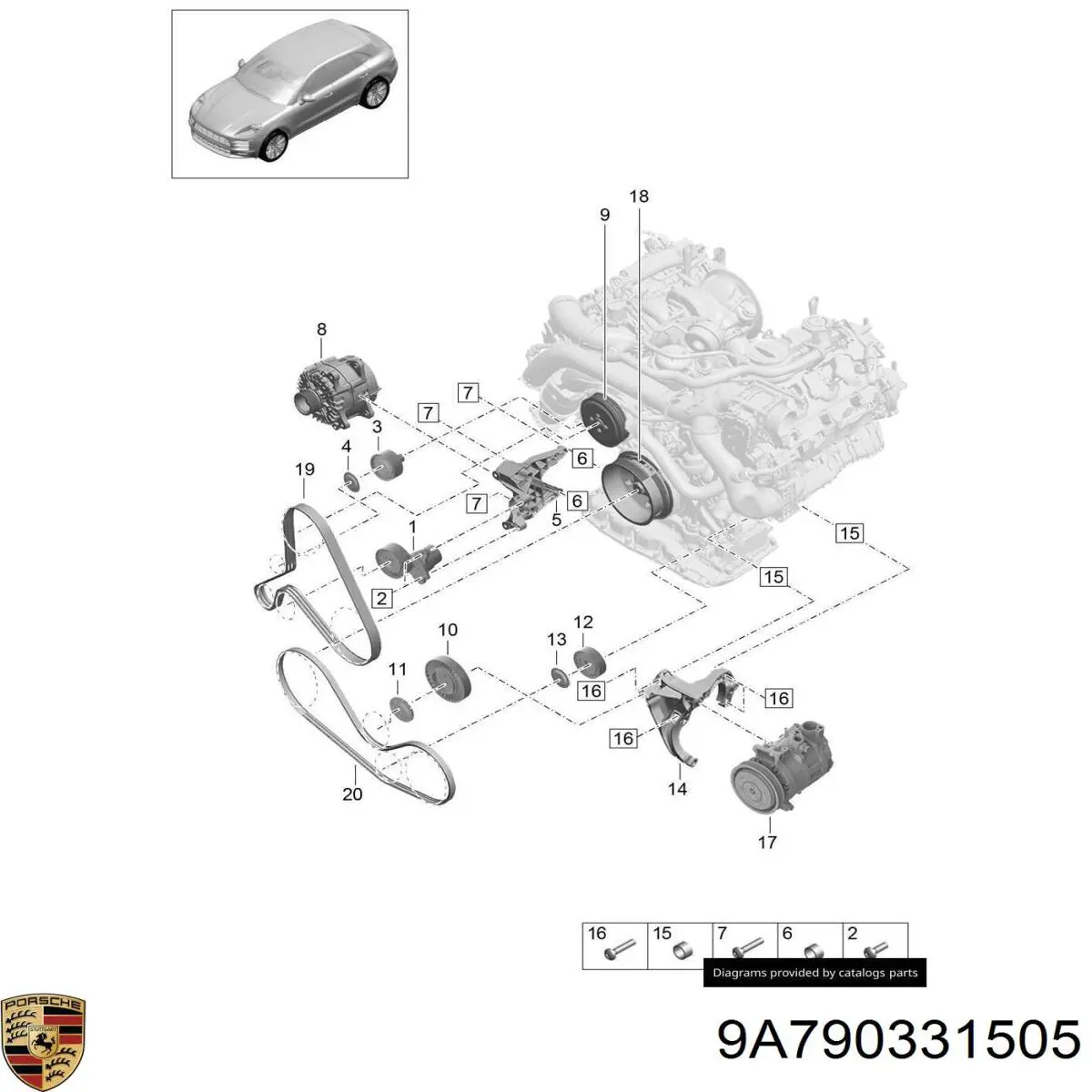 9A790331505 Porsche 