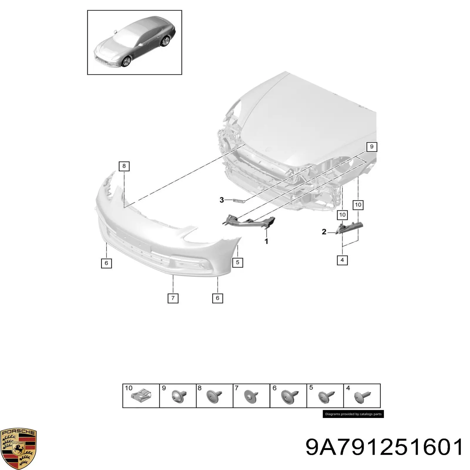 Купити 9A791251601 Porsche 