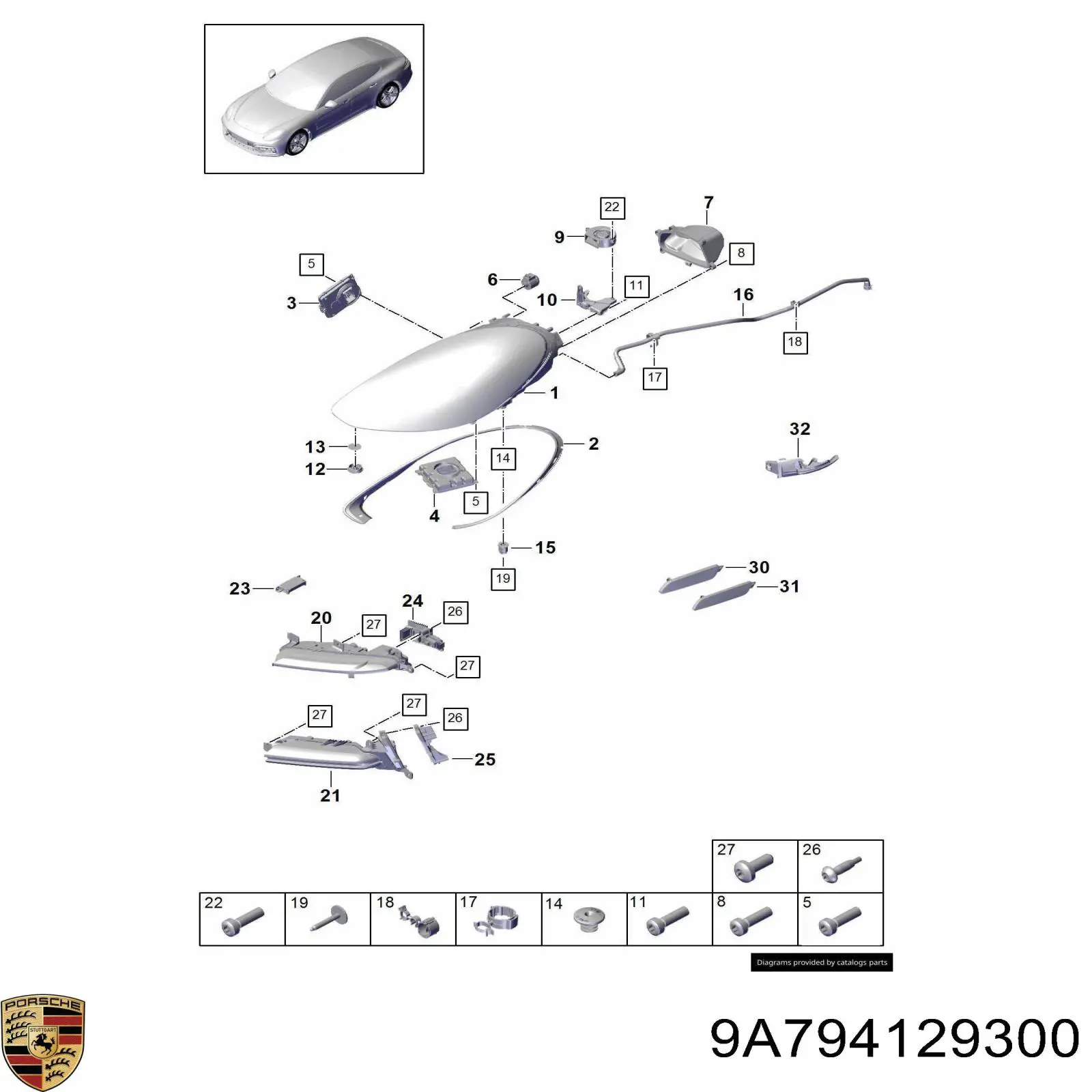9A794129300 Porsche 