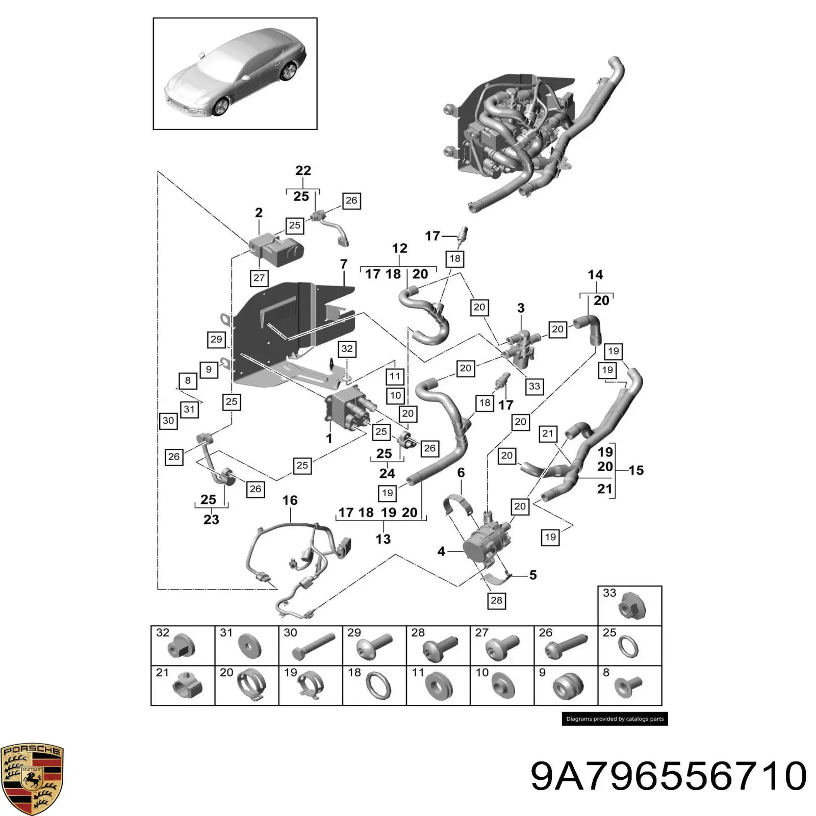 Насос охолодження інвертора Porsche 9A796556710 ціна, від 1396.38 USD