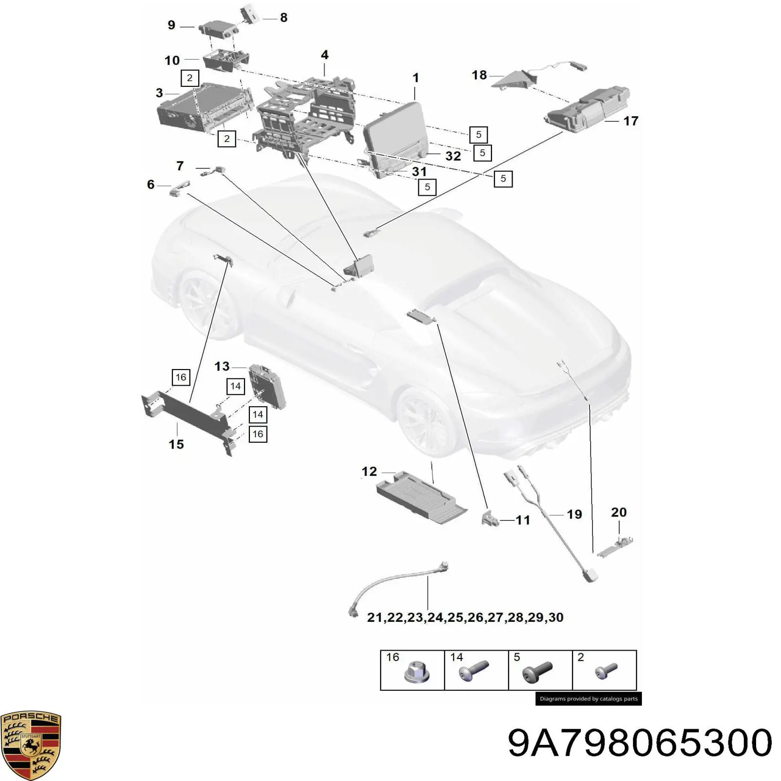Камера системи забезпечення видимості Porsche 7PP980653E ціна, від 126.69 USD