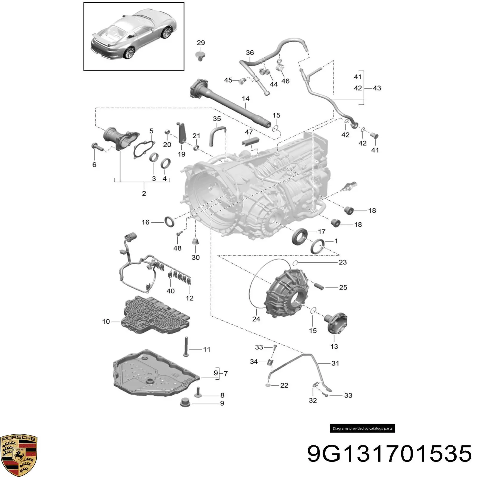  Porsche 9G131701535 ціна, від 1469.79 USD