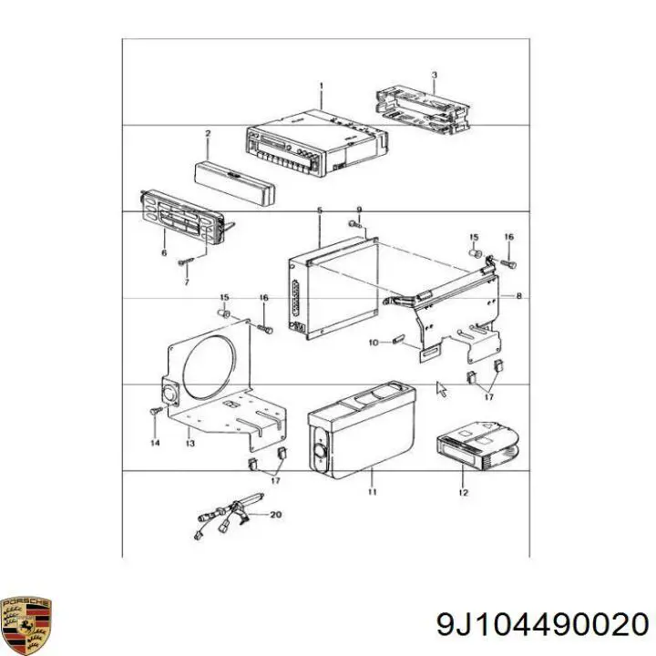  Porsche 9J104490020 ціна, від 854.88 USD