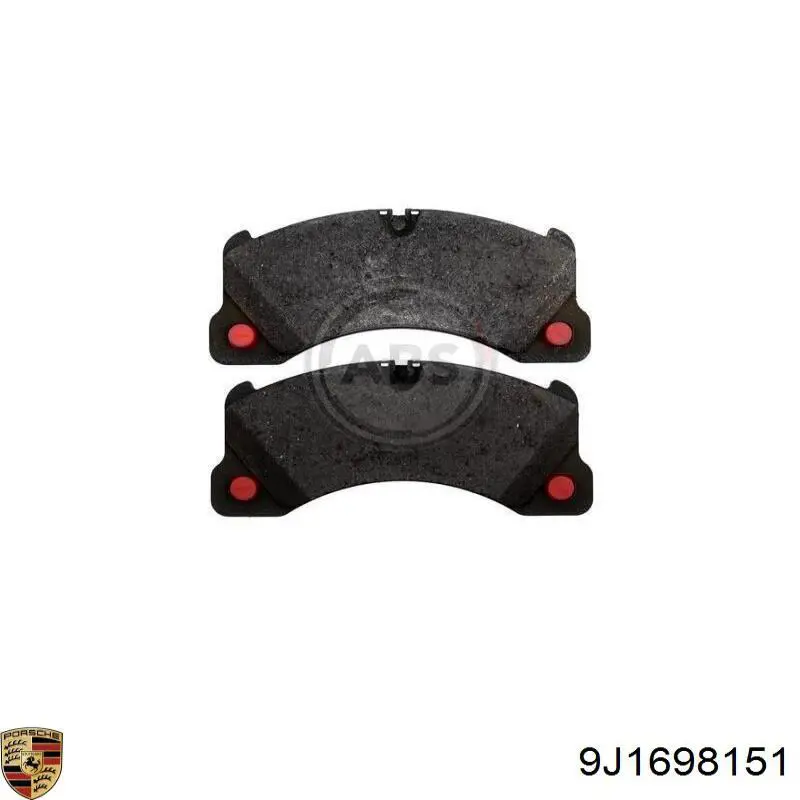 Купити 9J1698151 Porsche Колодки гальмівні передні, дискові