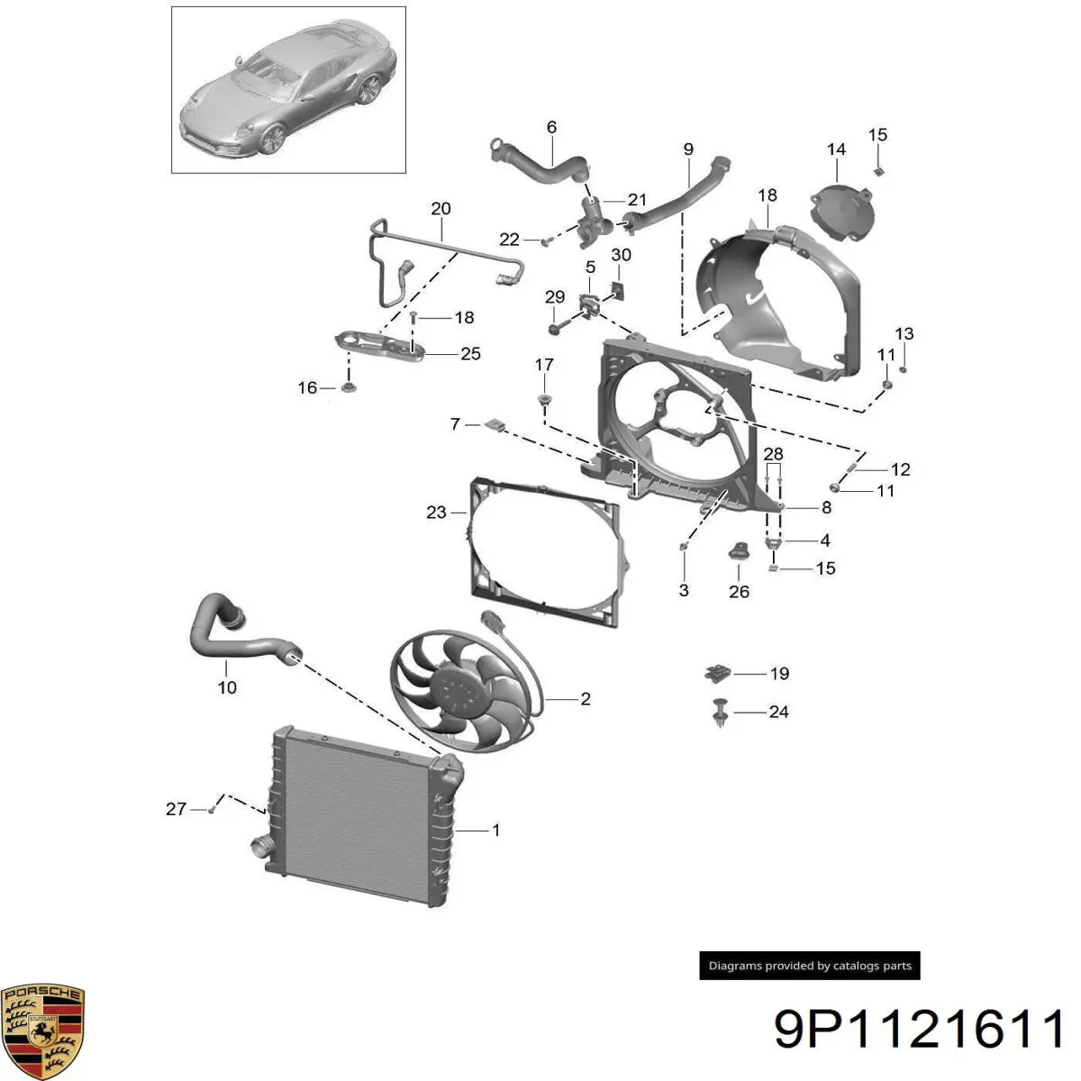  Porsche 9P1121611 ціна, від 32.63 USD