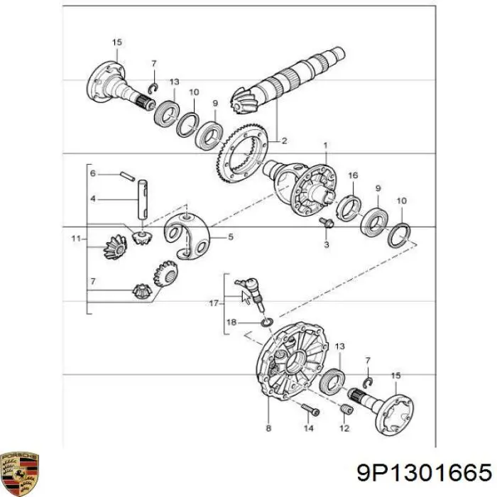 Купити 9P1301665 Porsche 