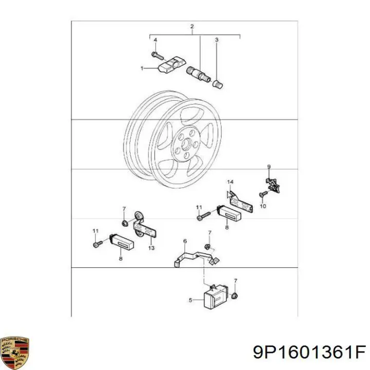  Porsche 9P1601361F ціна, від 37.23 USD