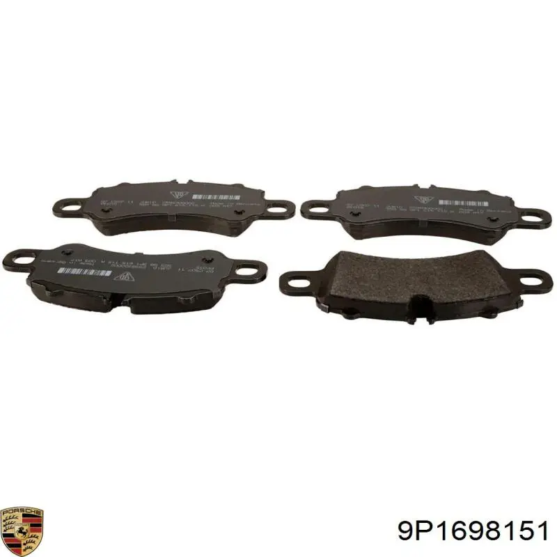 Колодки гальмівні передні, дискові 9P1698151 Porsche