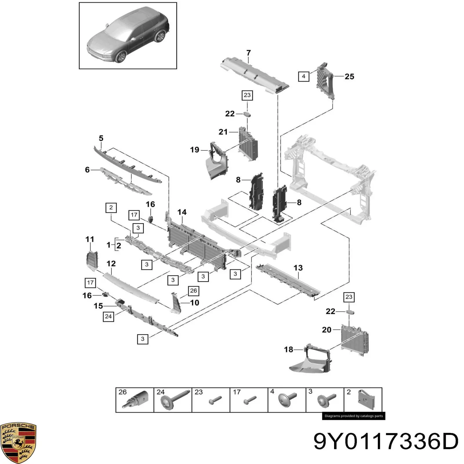  Porsche 9Y0117336D ціна, від 159.64 USD
